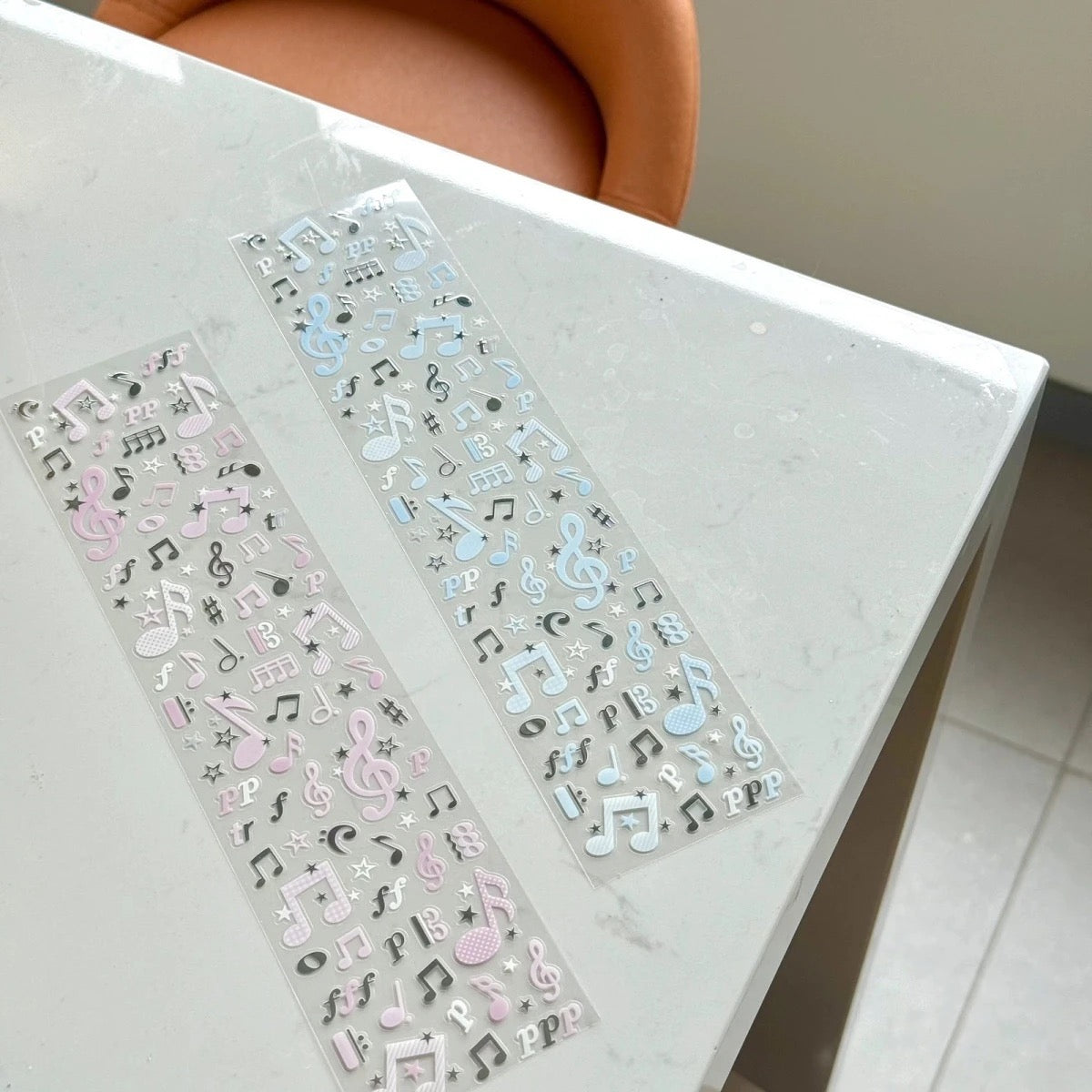 19.68inches Macaron Musical Note Sticker Roll