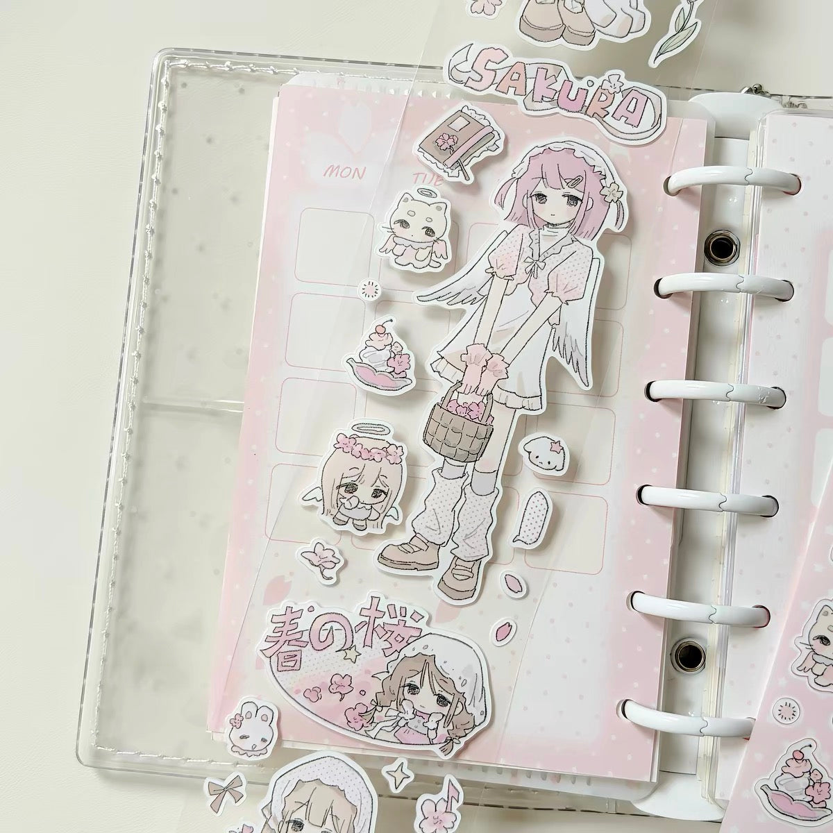 1M Sakura Angel Sticker Roll