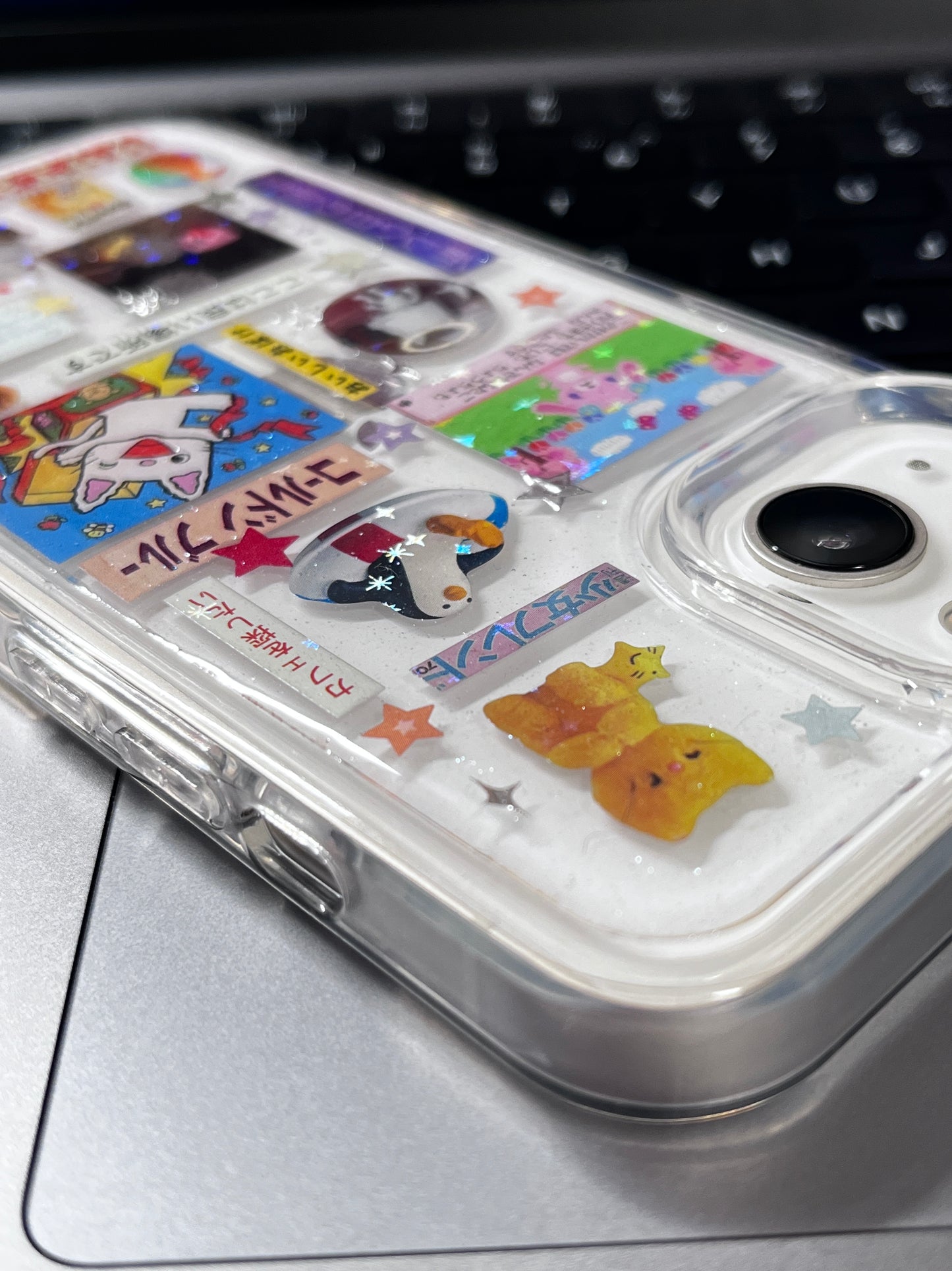 Retro Cat Dog Colorful Penguin  Handmade Sticker Phone Case Samsung Case