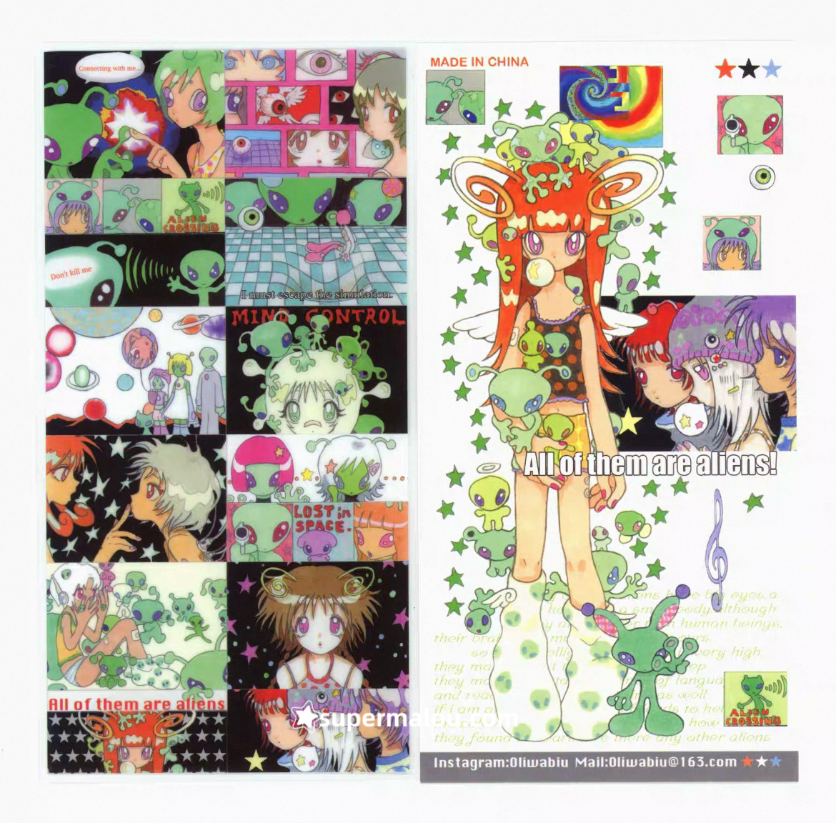 1Pcs Mini All Of Them Are Aliens Sticker