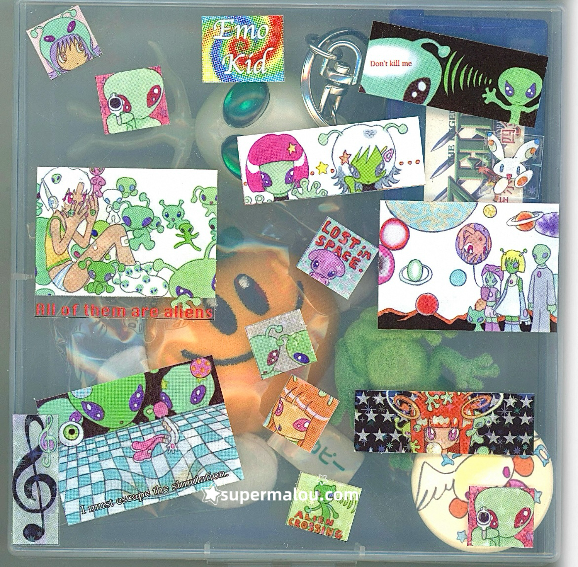 1Pcs Mini All Of Them Are Aliens Sticker