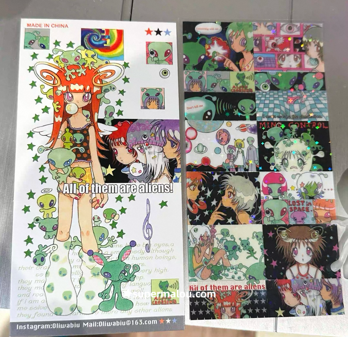 1Pcs Mini All Of Them Are Aliens Sticker