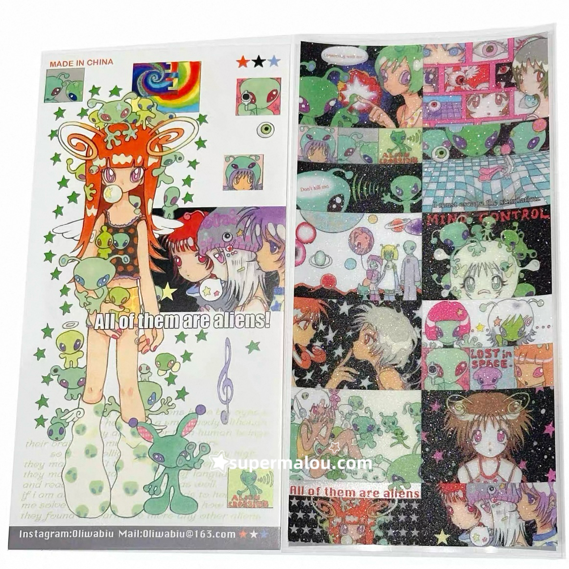 1Pcs Mini All Of Them Are Aliens Sticker