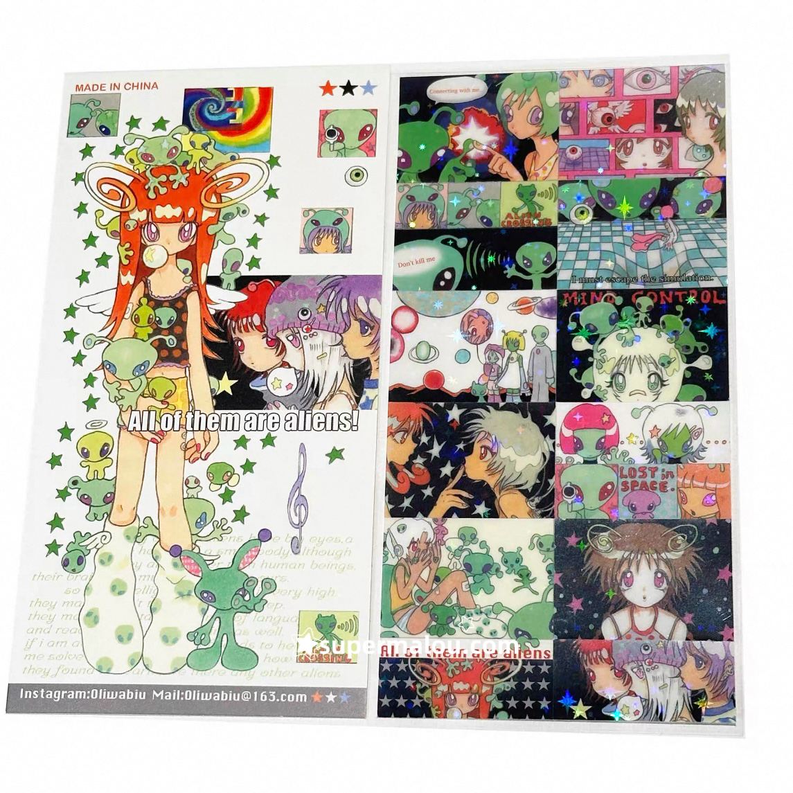 1Pcs Mini All Of Them Are Aliens Sticker