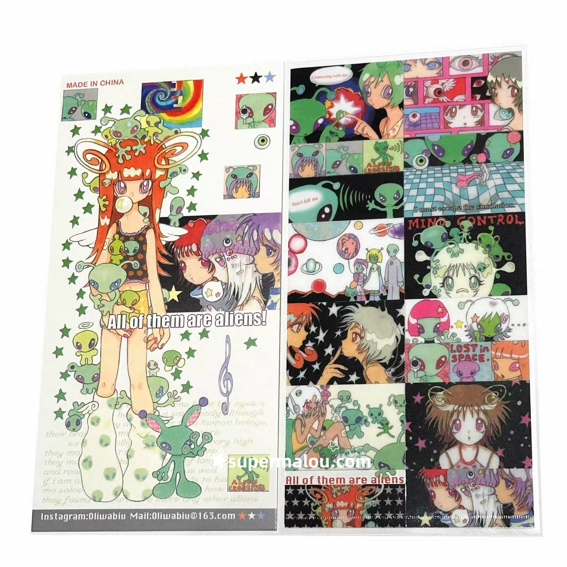 1Pcs Mini All Of Them Are Aliens Sticker