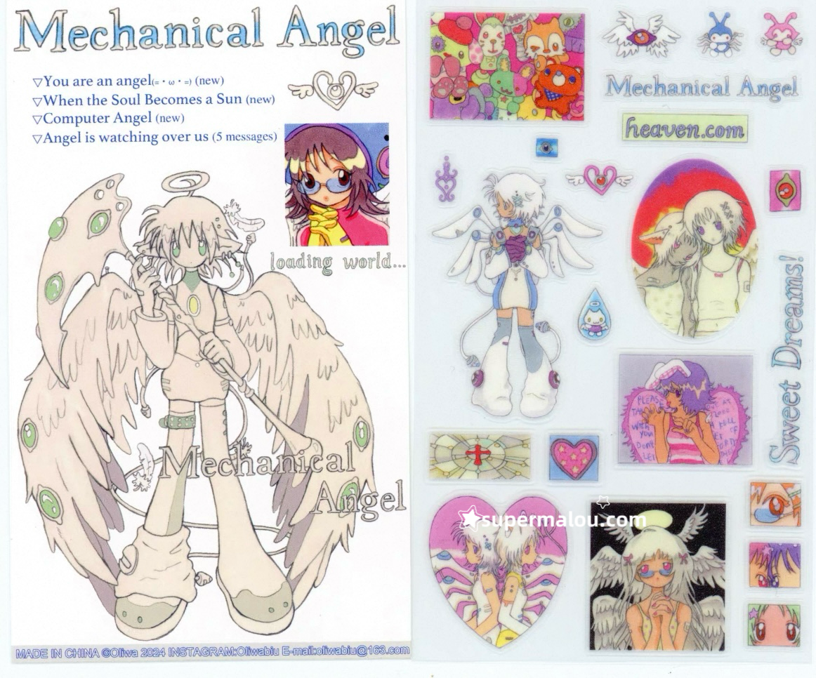 1Pcs Mechanical Angel Sticker
