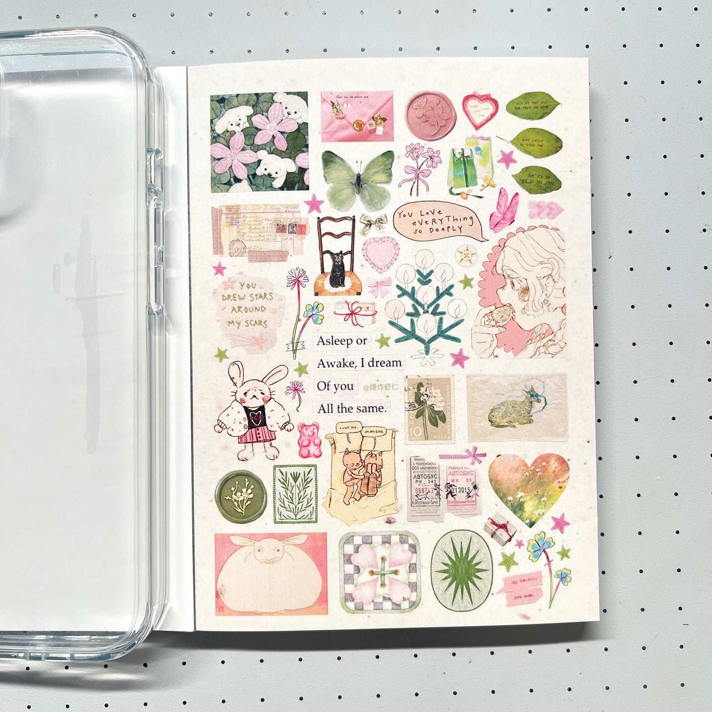 【Limited Edition 9】Steal a moment of leisure Sticker Book Handmade Sticker Phone Case