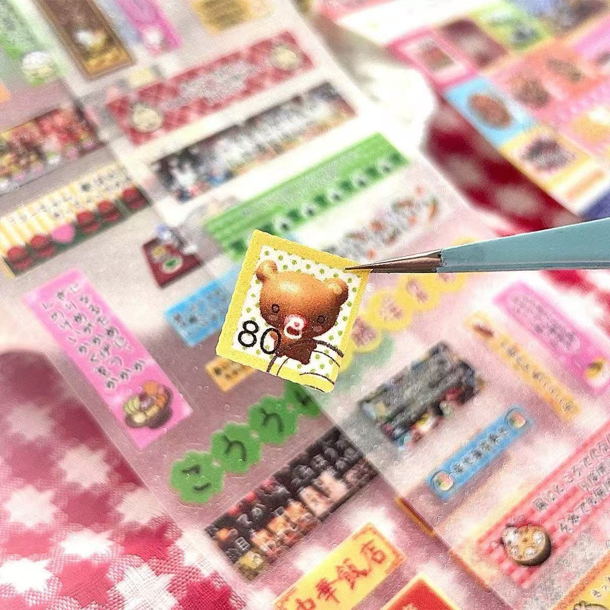 2.1M Retro Food Sticker Roll