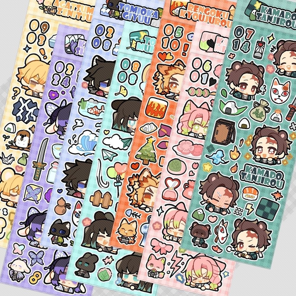 Demon Slayer Stickers Set Of 7