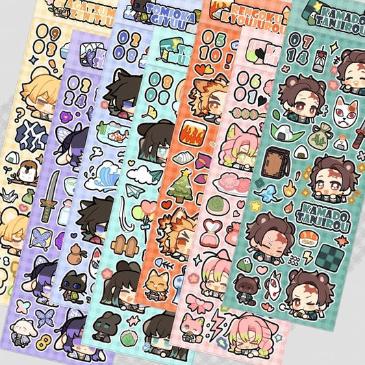 Demon Slayer Stickers Set Of 7