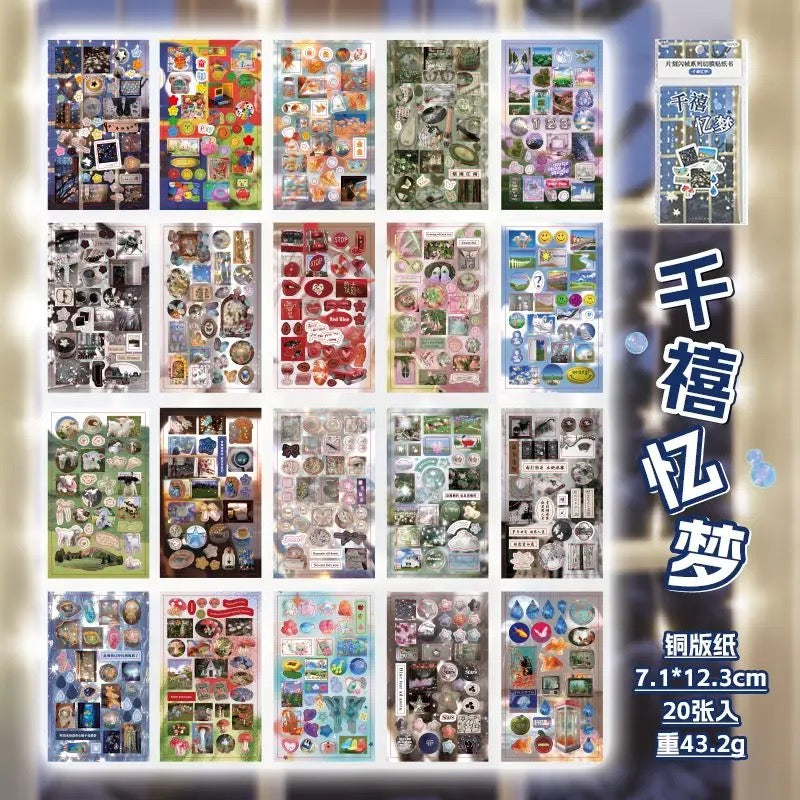 20 Pages Retro Flash Japanese Sticker Book