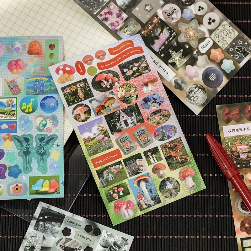 20 Pages Retro Flash Japanese Sticker Book