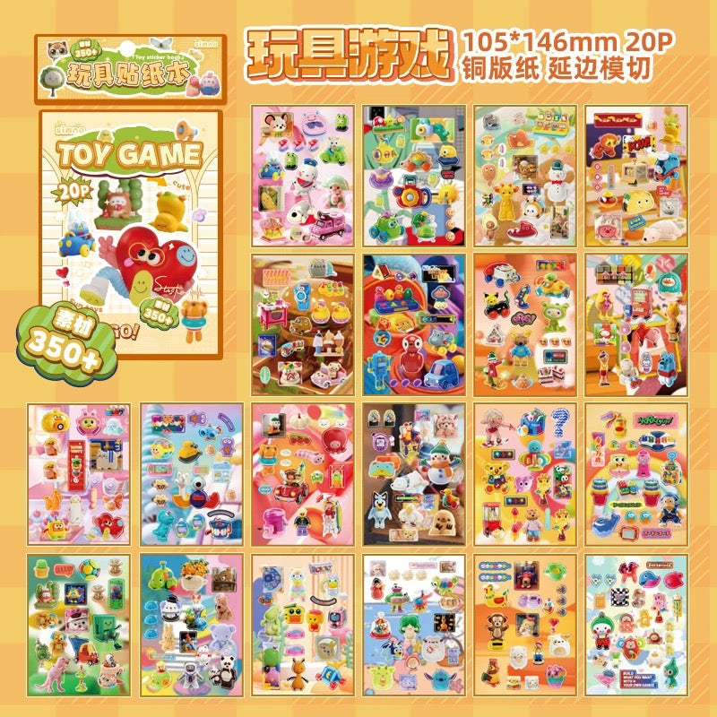 20Pages Toy Paradise Treasure Box Sticker Books