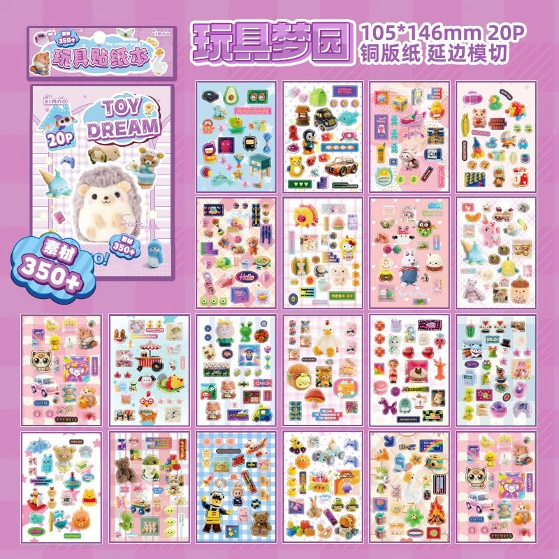 20Pages Toy Paradise Treasure Box Sticker Books
