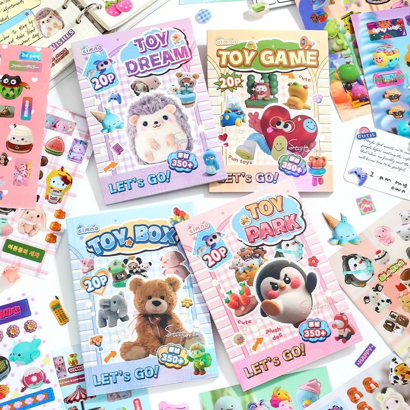 20Pages Toy Paradise Treasure Box Sticker Books