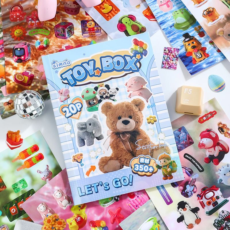 20Pages Toy Paradise Treasure Box Sticker Books