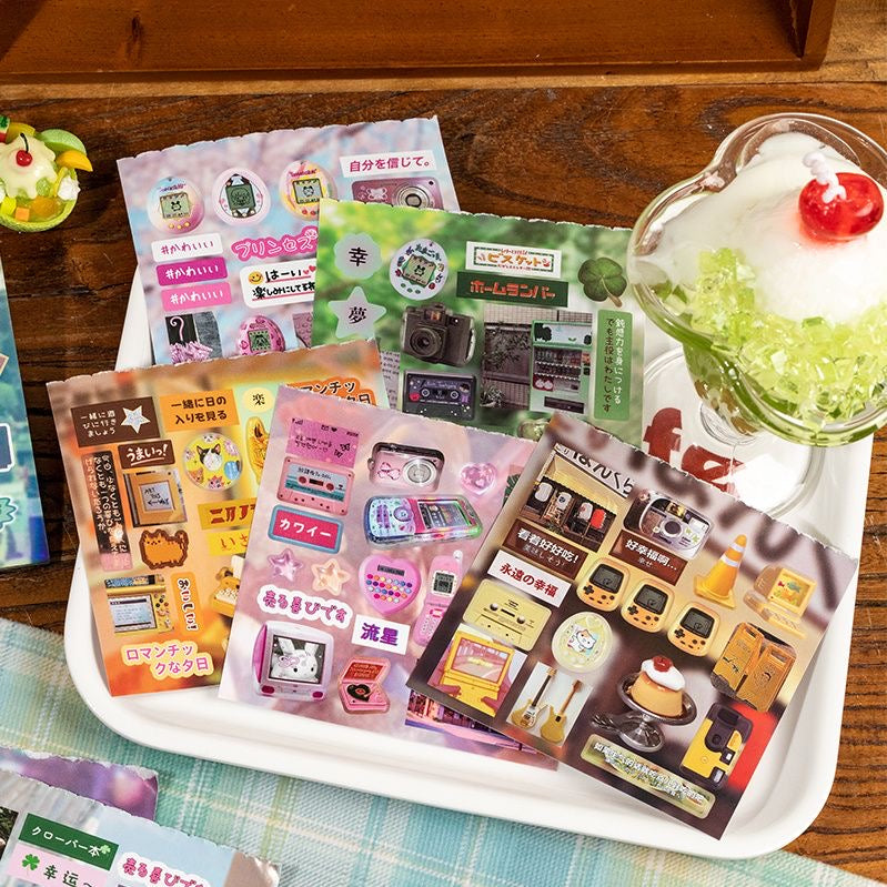 20 Sheets Cute Foods Fruit Cake Retro Deco Sticker Book
