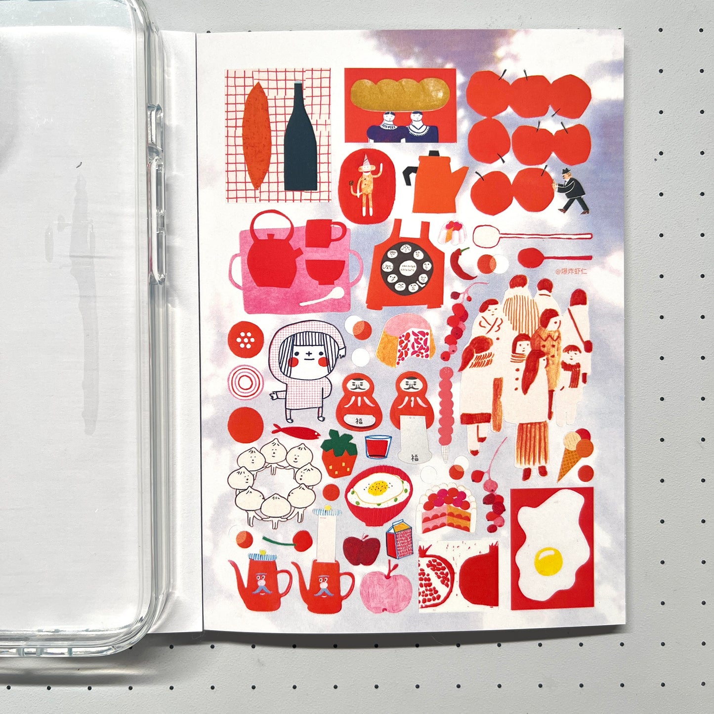 【Limited Edition 9】Steal a moment of leisure Sticker Book Handmade Sticker Phone Case