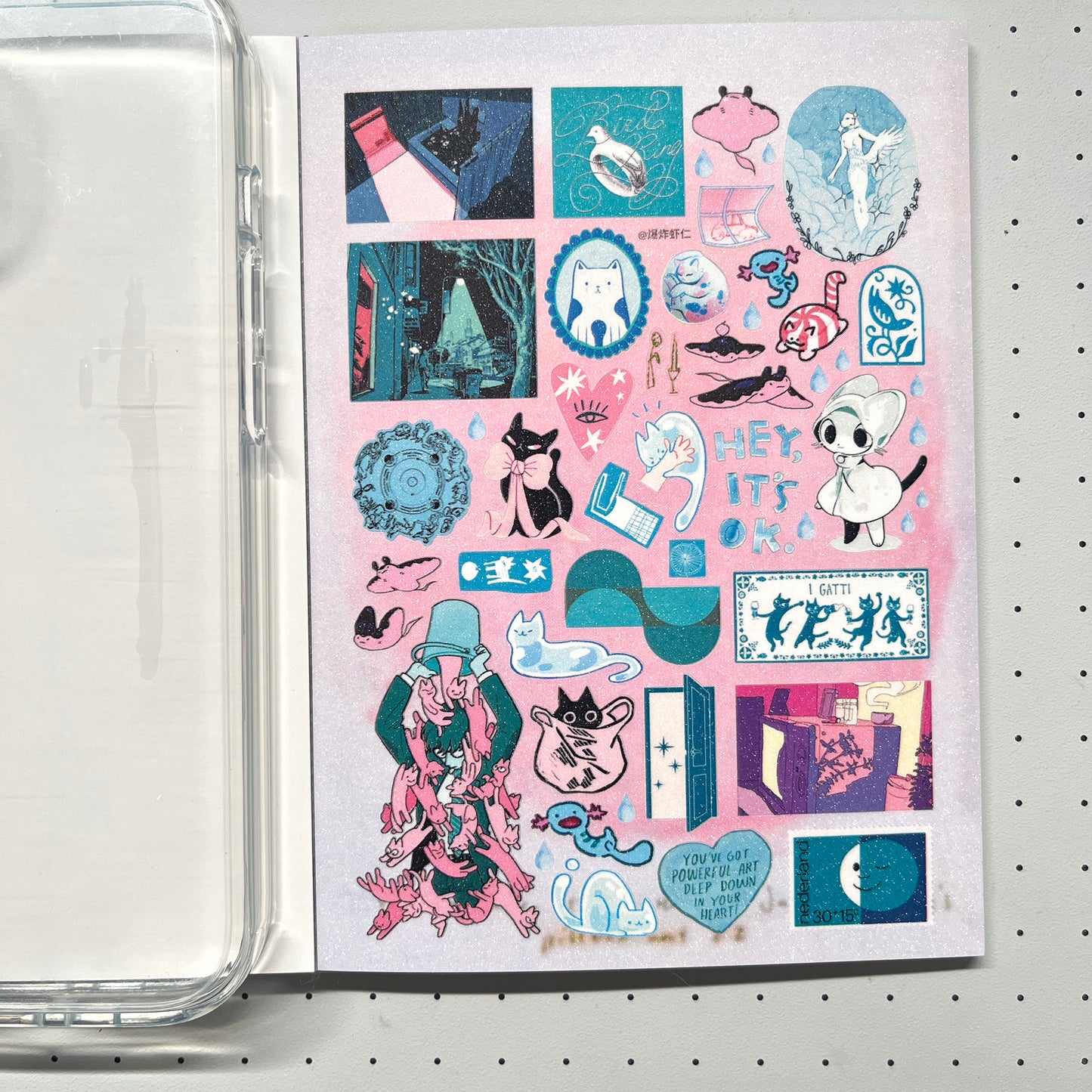 【Limited Edition 9】Steal a moment of leisure Sticker Book Handmade Sticker Phone Case