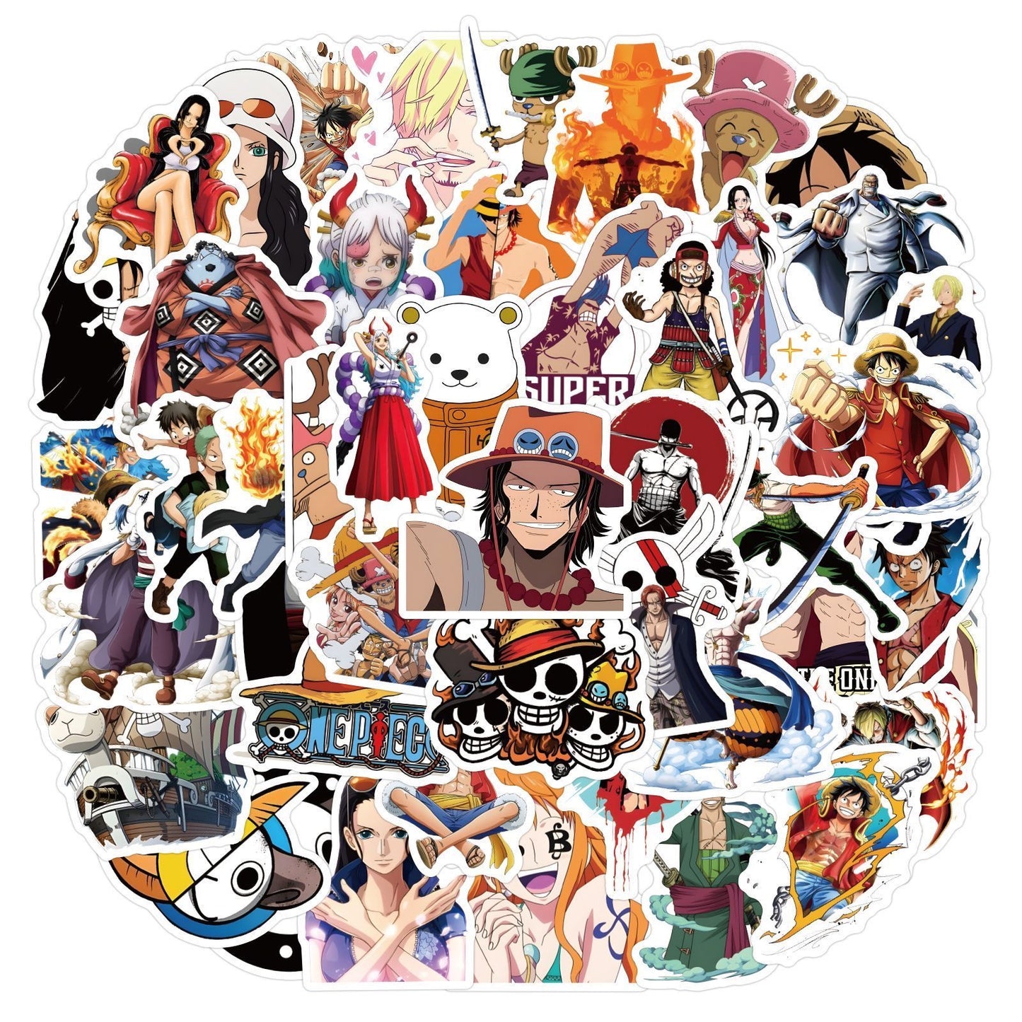 50Pcs One Piece Stickers