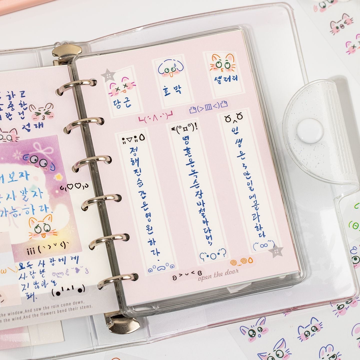 24Sheets 500+Pcs Kaomoji Sticker Book Set of 2