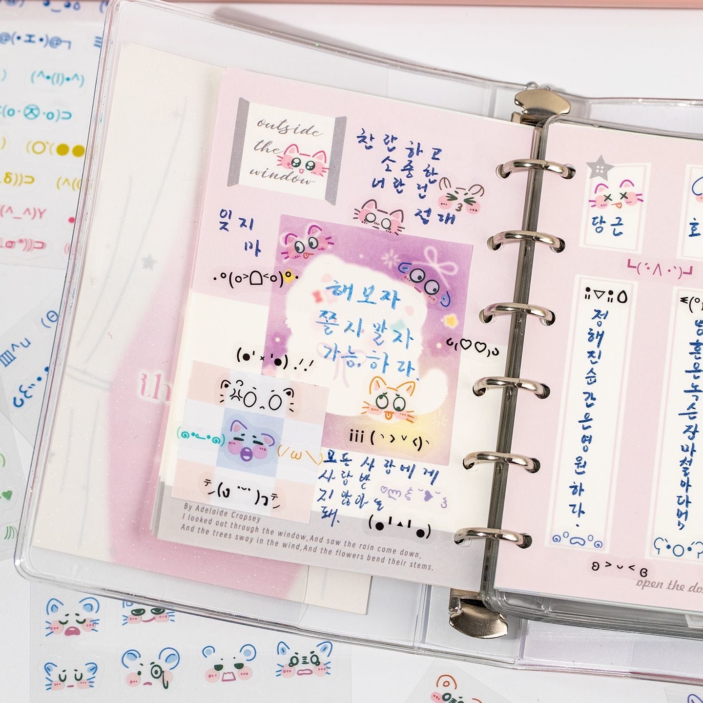 24Sheets 500+Pcs Kaomoji Sticker Book Set of 2