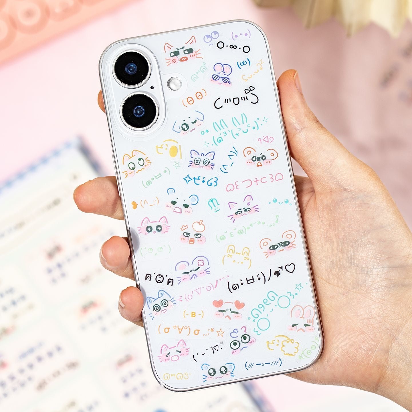 24Sheets 500+Pcs Kaomoji Sticker Book Set of 2