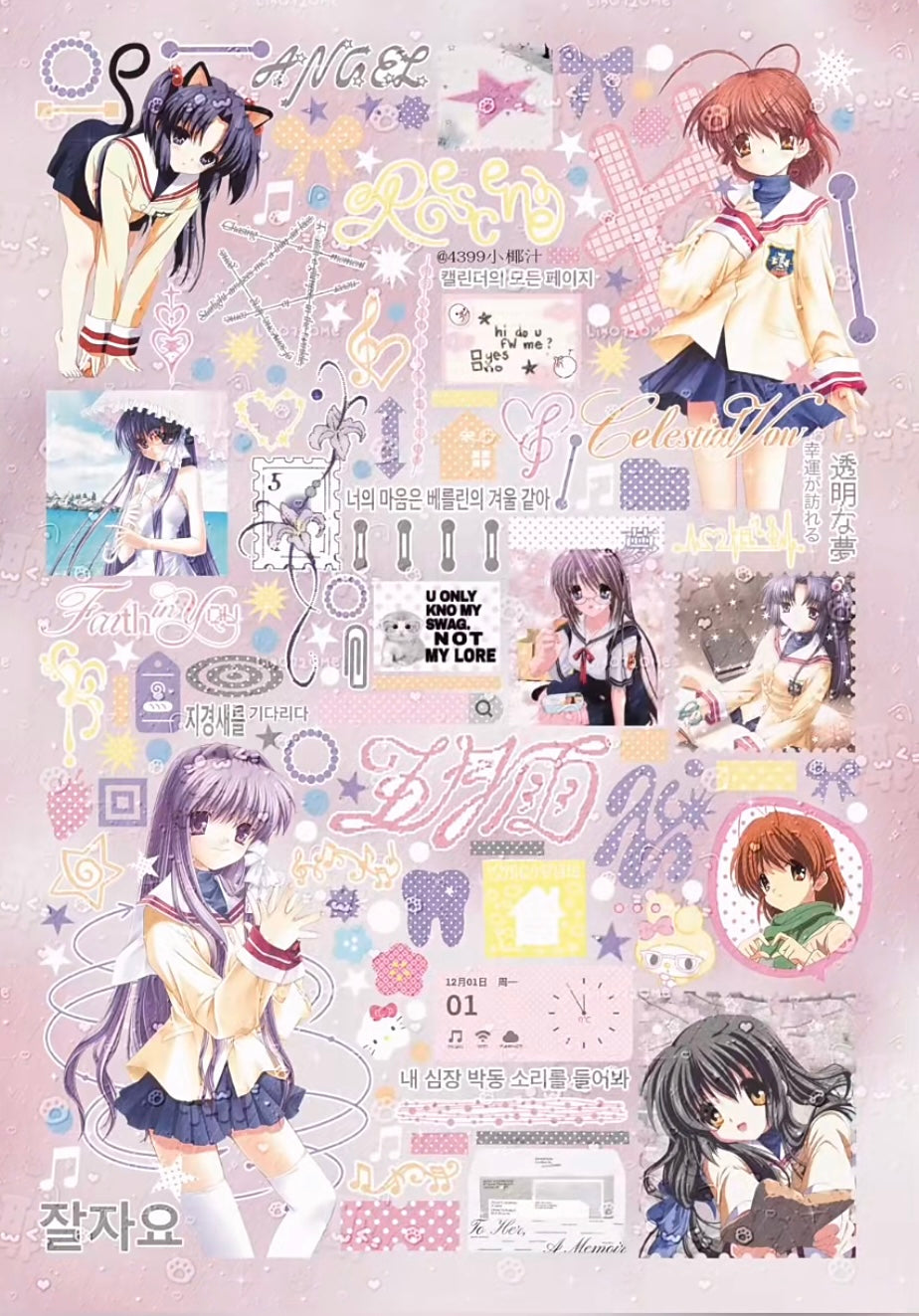 【Pre-Order】A Mix of 35 Anime Sticker Book(Single Pages Can Be Purchased Individually)