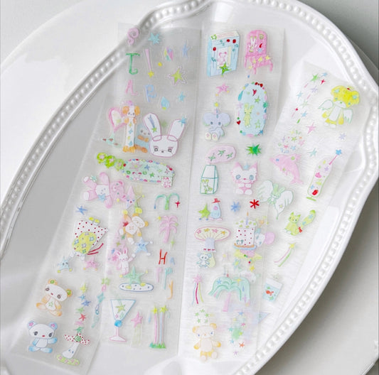 24inches Star Amusement Park Sticker Roll