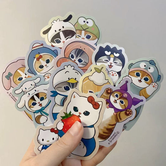 24pcs Mofusand Sanrio Waterproof Stickers