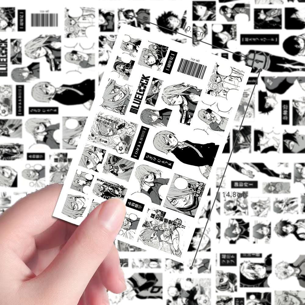 8 Sheets Blue Lock Stickers