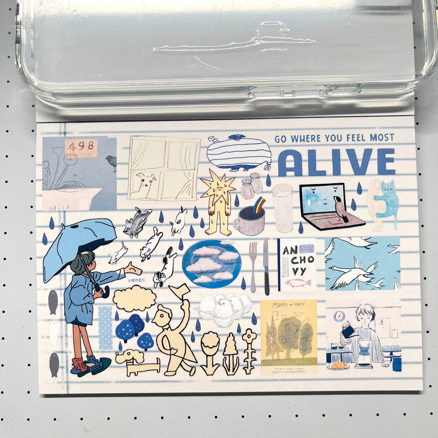 【Limited Edition 9】Steal a moment of leisure Sticker Book Handmade Sticker Phone Case