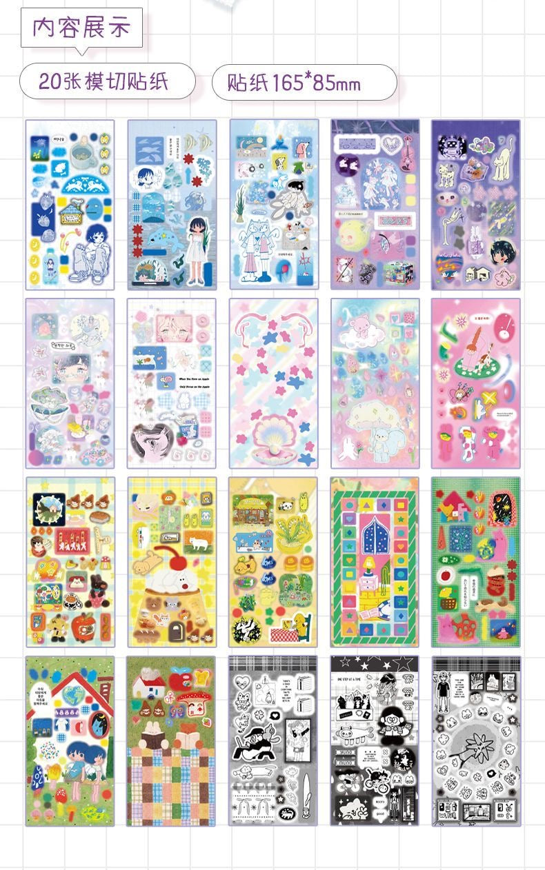 20 Pages Girl's Diary Sticker Book