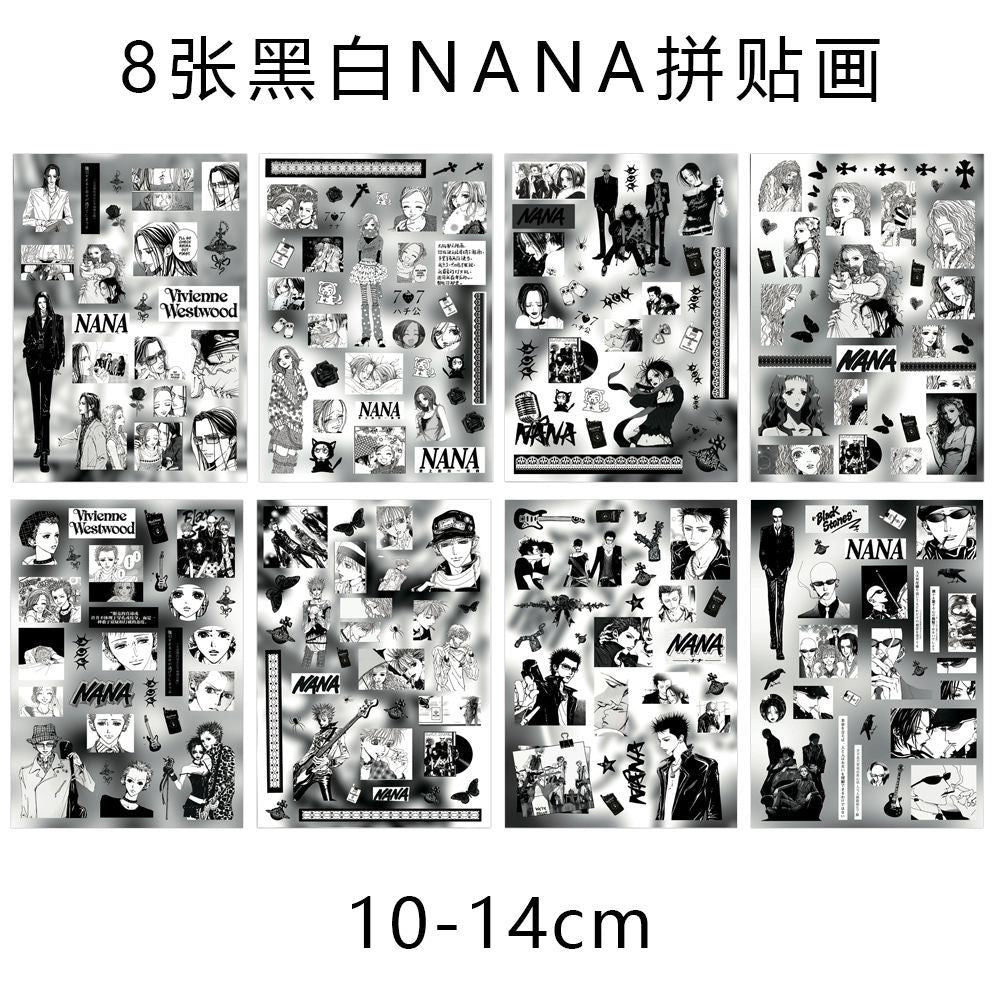 8 Sheets NANA‌ Stickers