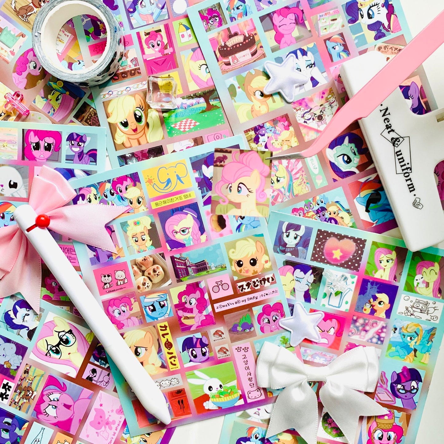 8 Sheets ‌My Little Pony Stickers B