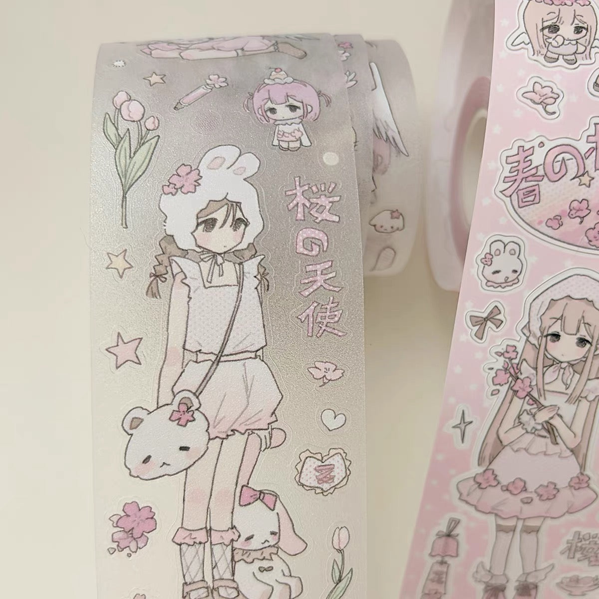 1M Sakura Angel Sticker Roll