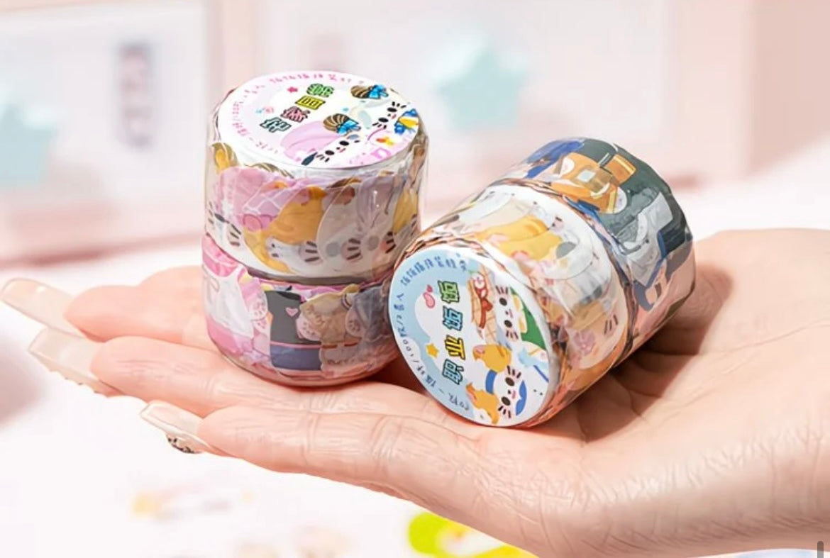 2M Cute Cat Dress Up Stickers Roll (2Rolls)