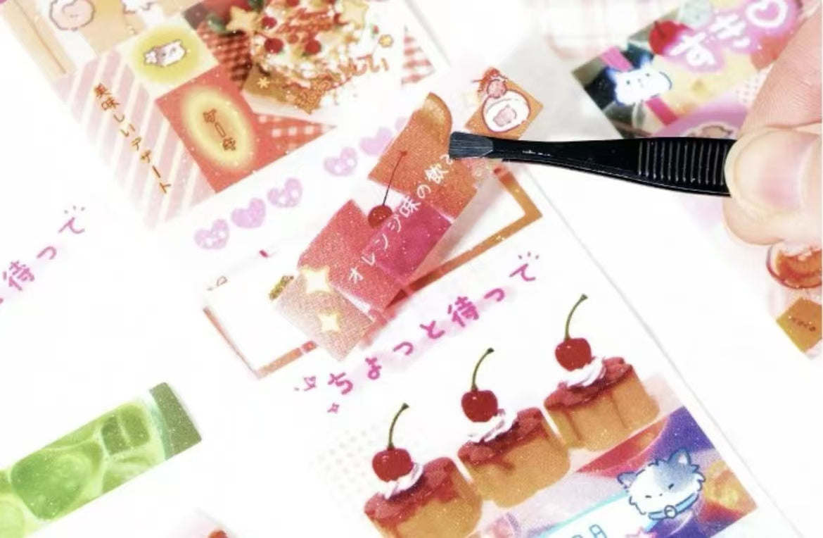 2M Cute Korean Style Ancient Flash Sand Sticker Roll