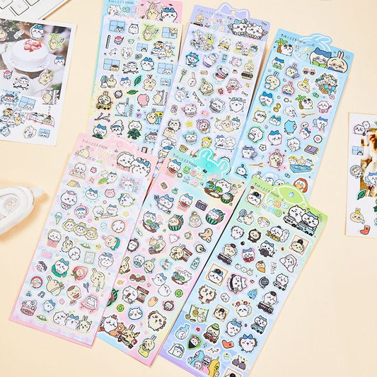 2Sheets Chiikawa Cartoon Stickers Set Of 6