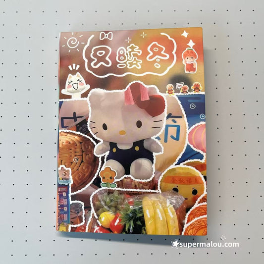 40Pages Kitty Food Landscape Retro Sticker Book