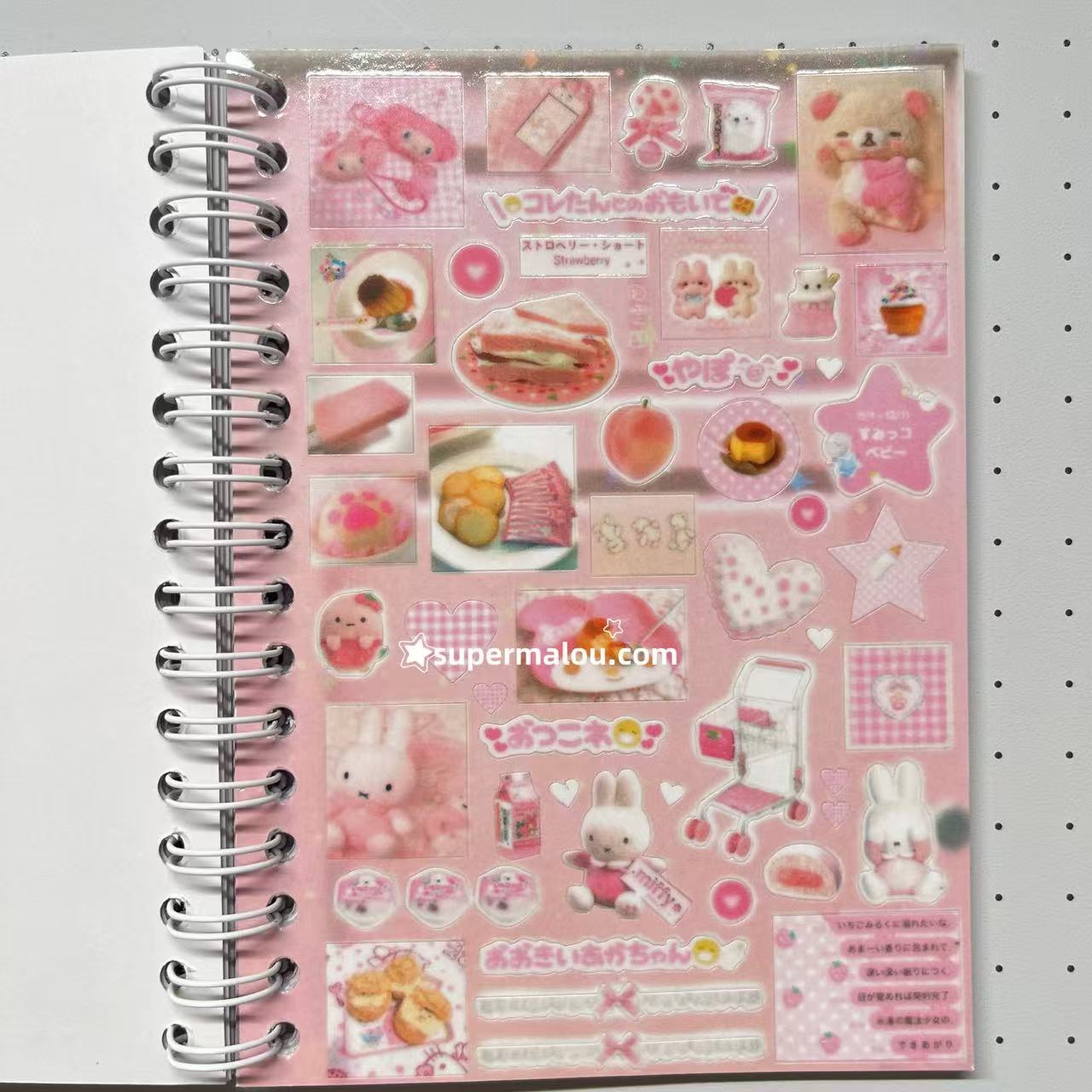 30Pages Macaron Pink Sticker Book
