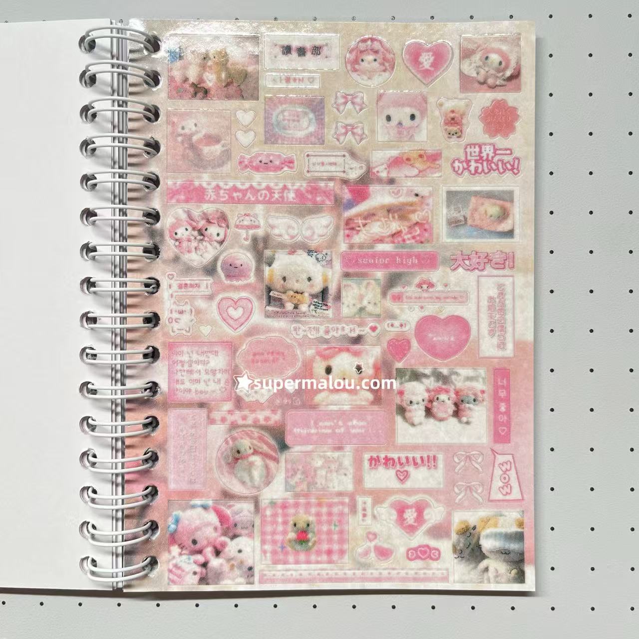 30Pages Macaron Pink Sticker Book