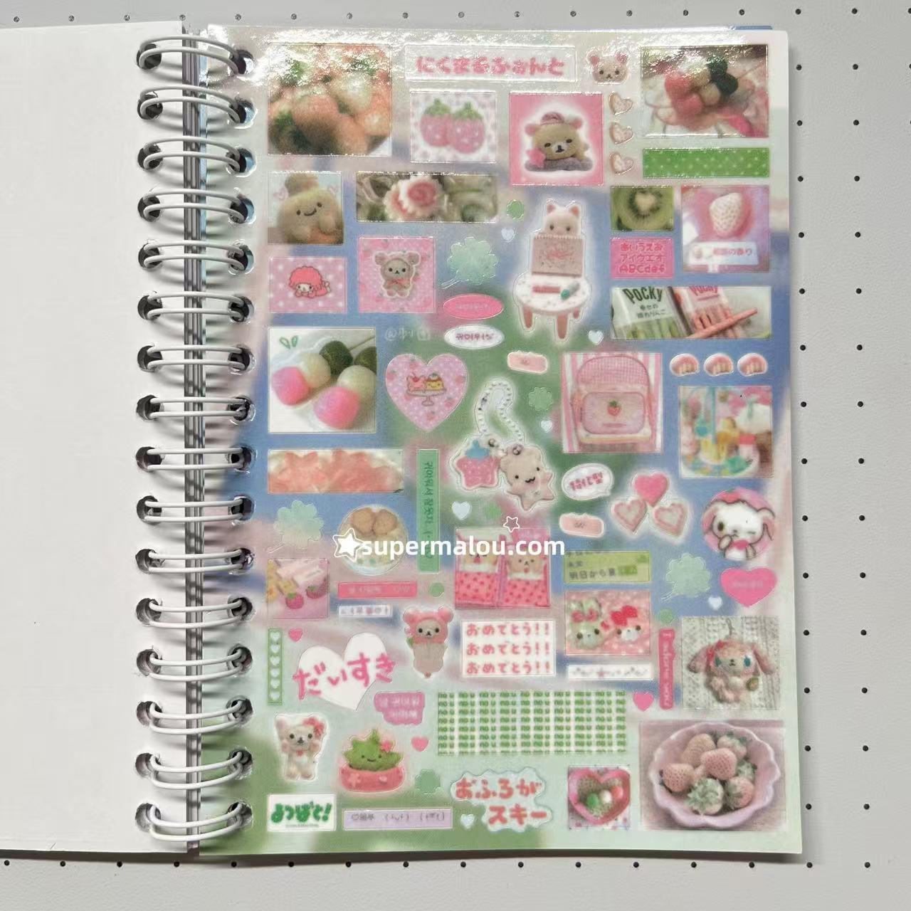 30Pages Macaron Pink Sticker Book