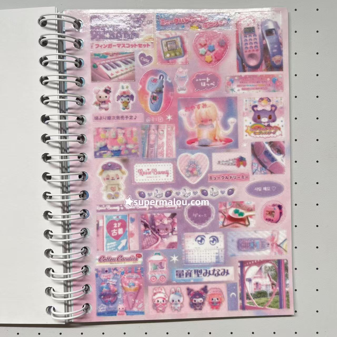 30Pages Macaron Pink Sticker Book