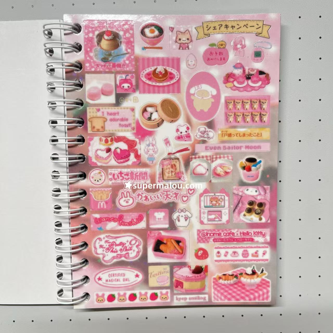30Pages Macaron Pink Sticker Book