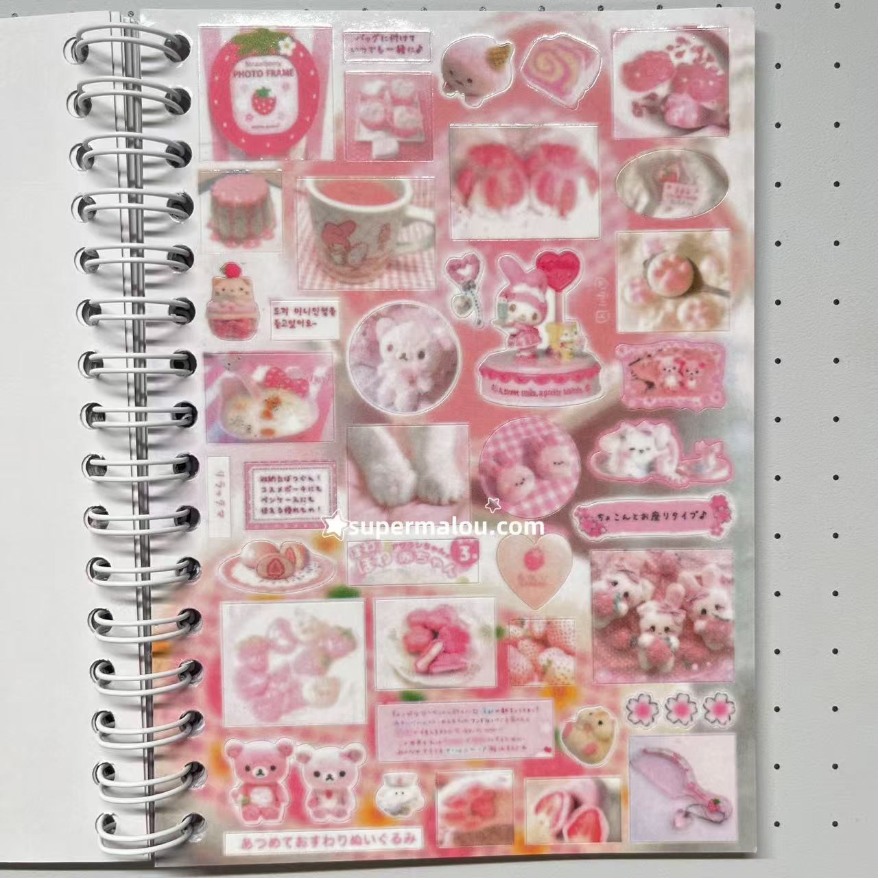 30Pages Macaron Pink Sticker Book