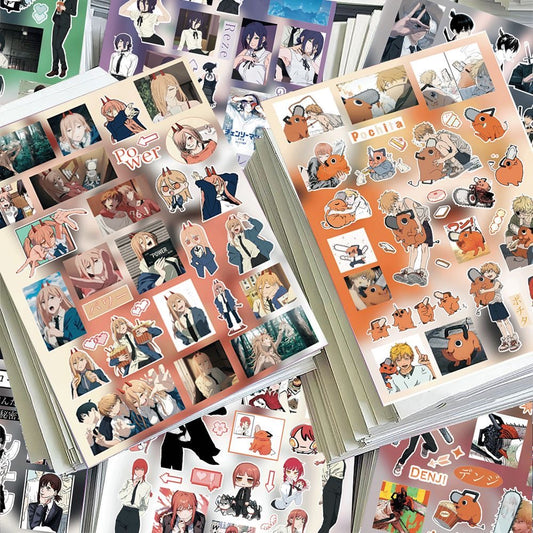 8 Sheets ‌Chainsaw Man Stickers