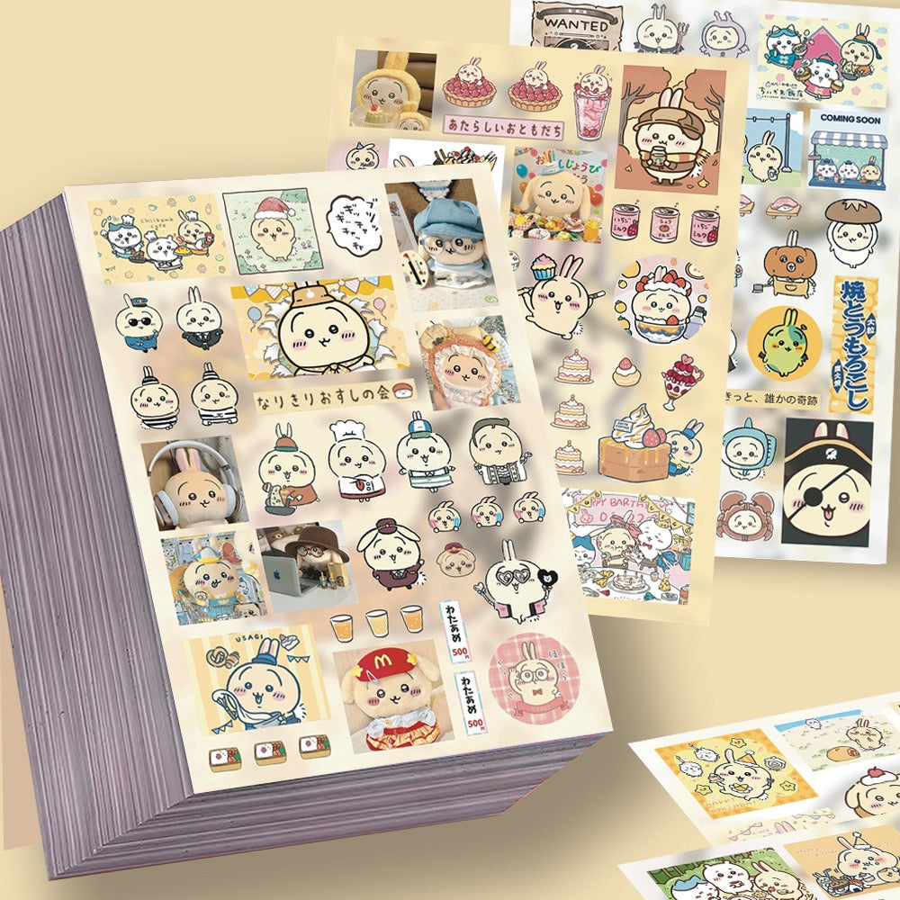 8 Sheets Usagi Stickers