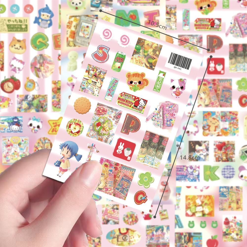 8 Sheets Heisei Retro ‌Sticker