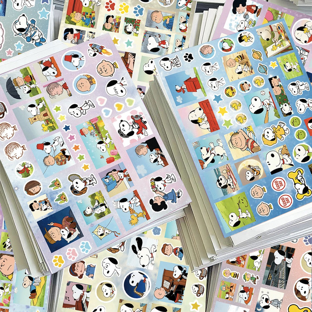 8 Sheets Snoopy Stickers